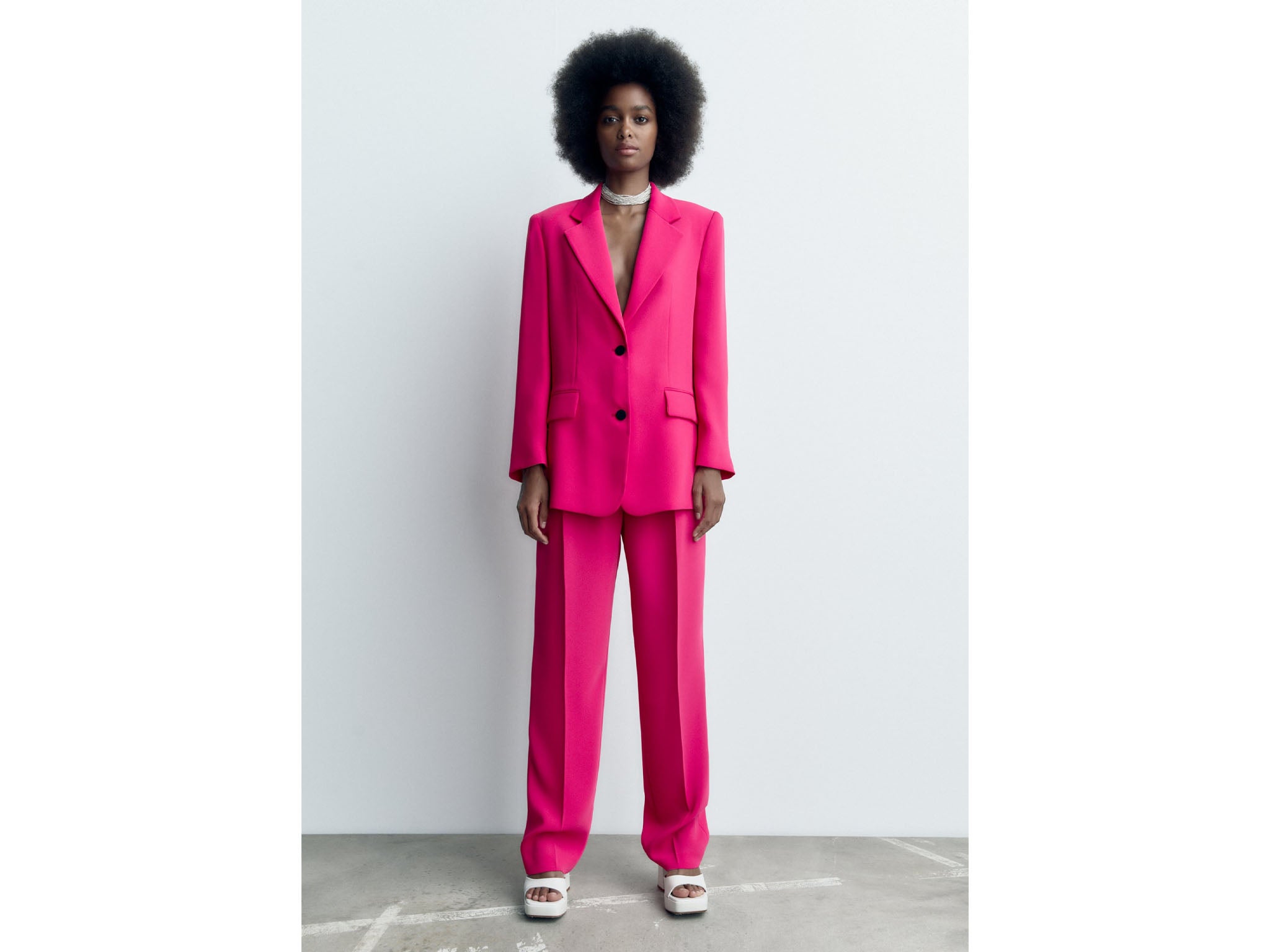 Pink deals suit zara